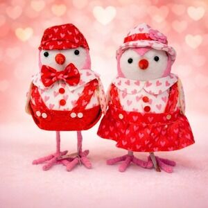 Target Spritz Valentines Day Birds Buttercup & Sweetpea 2019 Set of 2‎ Holiday